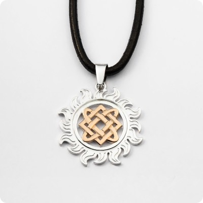 Оберег Звезда Лады-богородицы в Ярило (серебро с золотом) Оберег Звезда Лады-богородицы в Ярило (серебро с золотом)